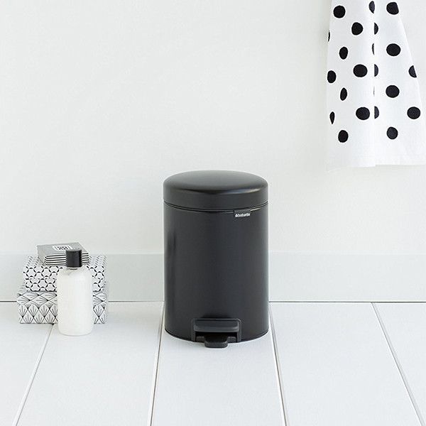 Бак для мусора Brabantia Pedal Bin 3 л черный 113321 фото