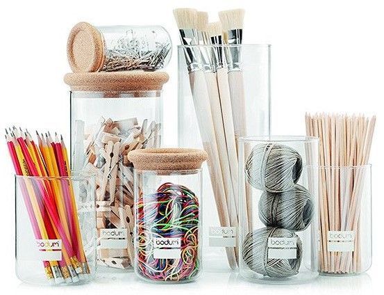 Банка для зберігання продуктів Bodum Yohki 1 л скляна з пробковою кришкою 8600-109-2 фото