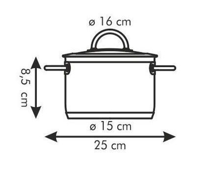 Каструля Tescoma Vision 16 см 1,5 л з кришкою 779216 фото