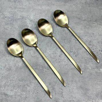 Набір із 4 десертних ложок Eternum Orca mat champagne 18,8 см 1489-15_le фото