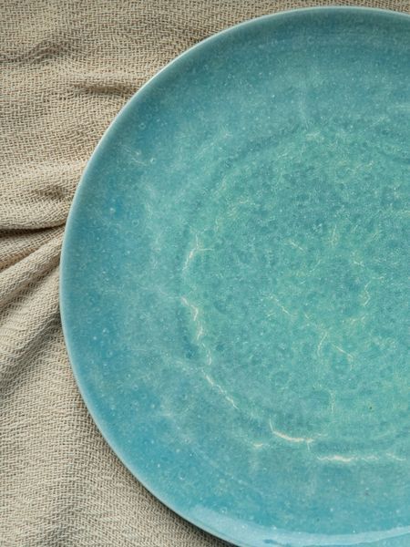 Тарелка обеденная Dovbysh Porcelain Garna 32 см бирюза 100021 фото