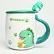 Кружка з кришкою BonaDi Dinosaur 430 мл порцелянова ложкою 927-224 фото 2