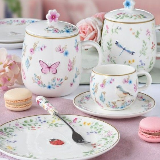 Набор из 2 чашек с блюдцами для кофе Easy Life Fancy Garden 120 мл 111005979 фото