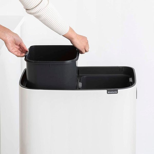 Бак для мусора Brabantia Bo Touch Bin Hi 2х30 л белый 130601 фото