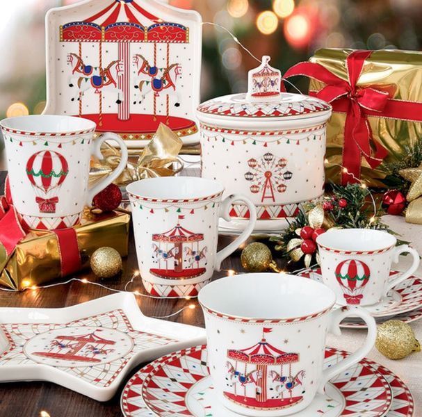 Набор из 2 чашек для кофе с блюдцами Easy Life Christmas Wonderland 80 мл R1107#CHWO фото