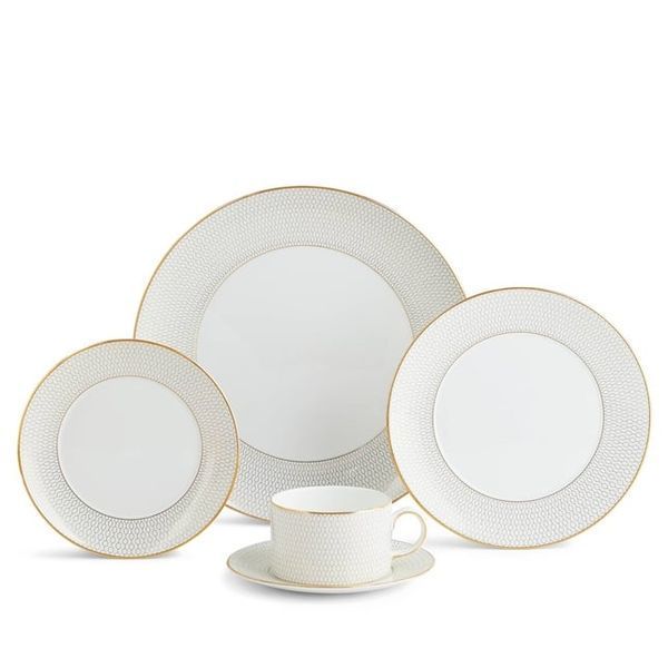 Столовий сервіз Wedgwood Gio Gold 5 предметів 1 персона молочний 701587194778 фото