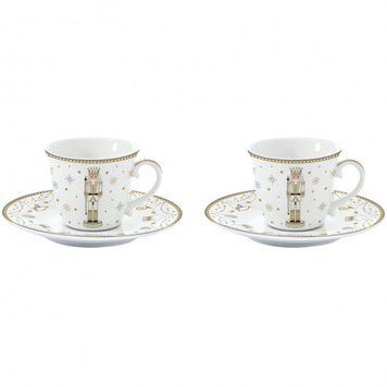 Набор из 2 чашек для кофе с блюдцем Easy Life Royal Nutcracker 80 мл новогодний 111004398 фото