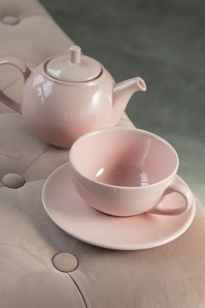 Набор из 6 блюдец Dovbysh Porcelain Vona 16 см розовый 100030 фото