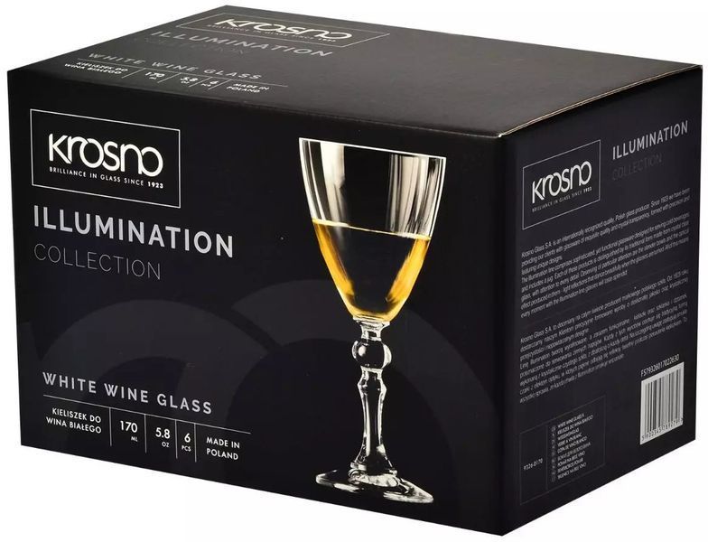 Набор из 6 бокалов для белого вина 170 мл Krosno Illumination F579326017022630 фото
