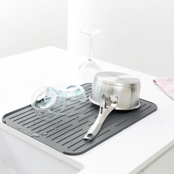 Килимок-сушарка для посуду Brabantia 43,8х32,5 см сірий 117442 фото