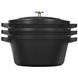 Набір посуду Staub Stackable 4 предмети чорний 14552623 фото 1