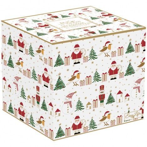 Набір із 2 чашок для кави з блюдцями Easy Life Let It Snow 120 мл Snowman and Nutcracker 111005589 фото