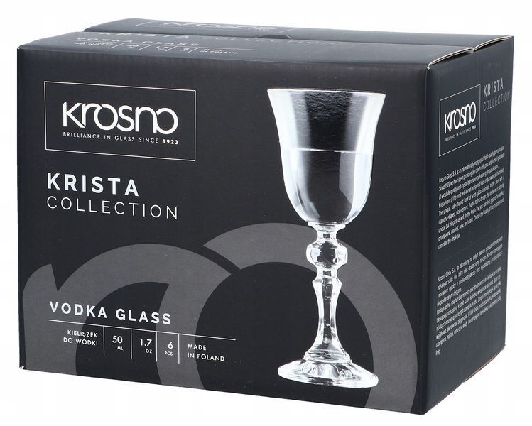 Набор из 6 рюмок для водки Krosno Krista 50 мл F576030005057770 фото