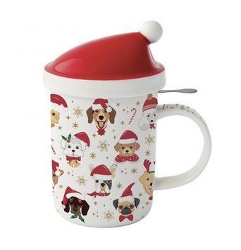 Чашка для чаю Easy Life Christmas Friends 370 мл Dogs з інф'юзером та кришкою 111005702 фото