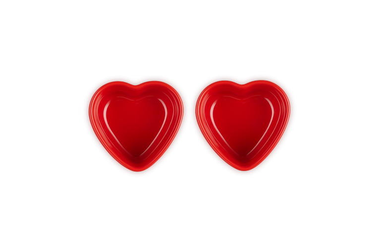 Набор из 2 форм для запекания Le Creuset Heart 300 мл Cerise 79082300600000 фото