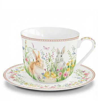 Чашка с блюдцем Easy Life Happy Easter 370 мл 8001544162072 фото