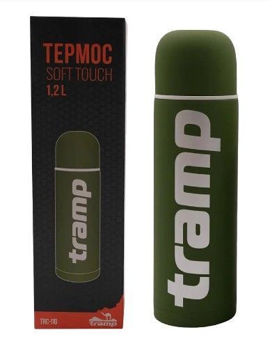 Термос Tramp Soft Touch 1,2 л, хаки UTRC-110-khaki фото