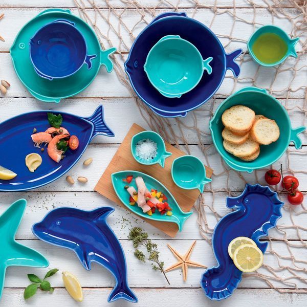 Блюдо Easy Life Sea Friends 33x16 см Blue Fish 111003900 фото