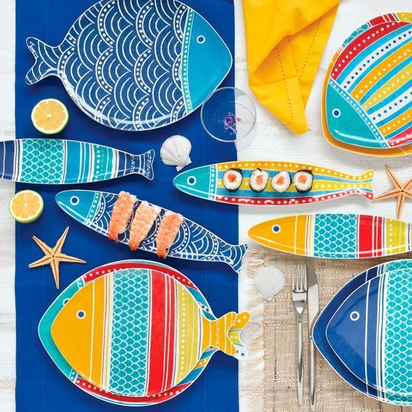 Блюдо Easy Life Sea Friends 27х19 см разноцветное 111003704 фото