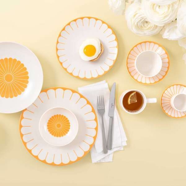Тарілка для пасти Villeroy & Boch Fleur 24 см помаранчева 1045523381 фото