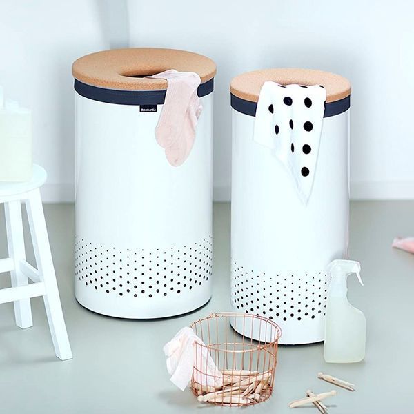 Корзина для белья Brabantia Laundry Bin White with Orange 35 л 104367 фото
