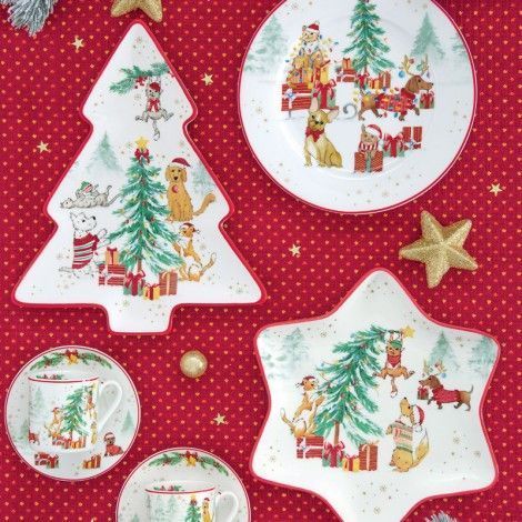 Набор из 4 десертных тарелок Easy Life Christmas Gang 19 см 111005581 фото