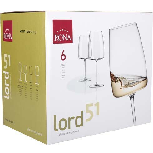 Набір з 6 келихів для вина Rona Lord 510 мл 7023/510 фото