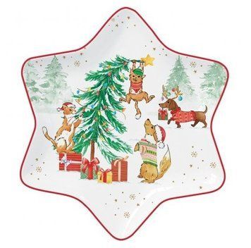 Десертна тарілка Easy Life Christmas Gang 22,5 см зірка 111005579 фото