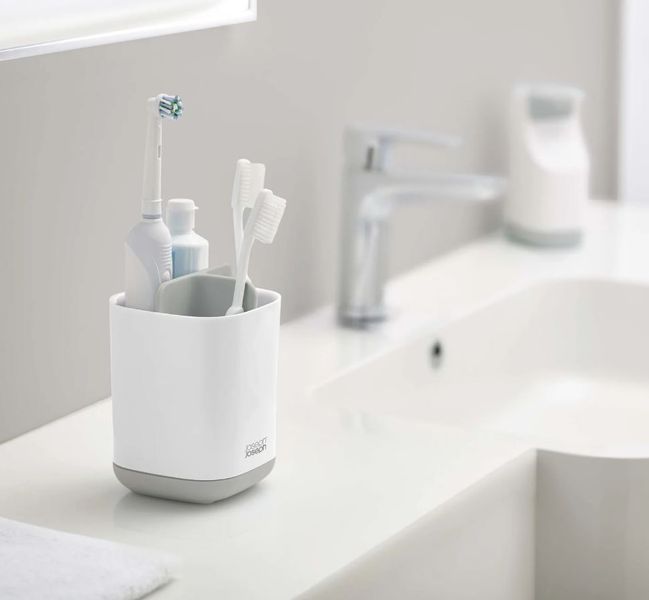 Органайзер для зубных щеток Joseph Joseph EasyStore Light Grey 9х9х12,7 см 70509 фото